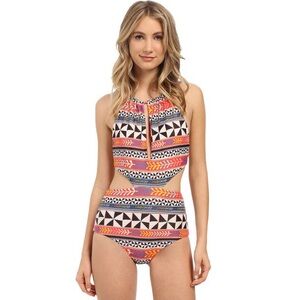 Mara Hoffman Colorful Tribal Print One Piece Swimsuit